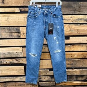 Levi’s Womens Premium 501 High Rise‎ Buttonfly Straight Leg Jeans Size 28x30 NWT